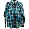 Roper Mens Amarillo Collection L/S Shirt Plaid Blue