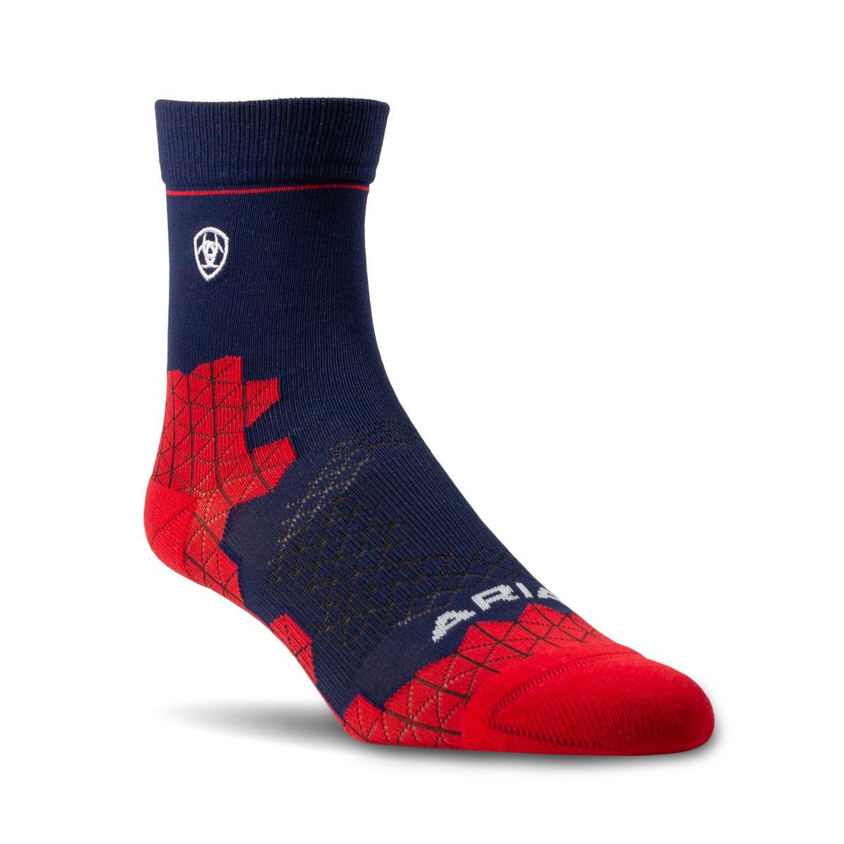 Ariat Unisex Ariattek Devon Performance Paddock Socks - Navy/Red