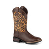 Roper BIG KIDS Monterey Boot Leopard Brown Leather/Suede Leopard print