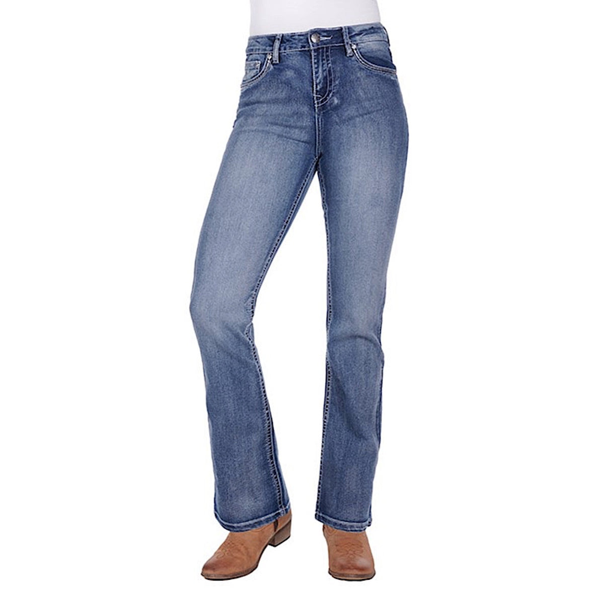 Pure Western Women’s Jemma Hirise Boot Cut Jean 30 - Moonshine