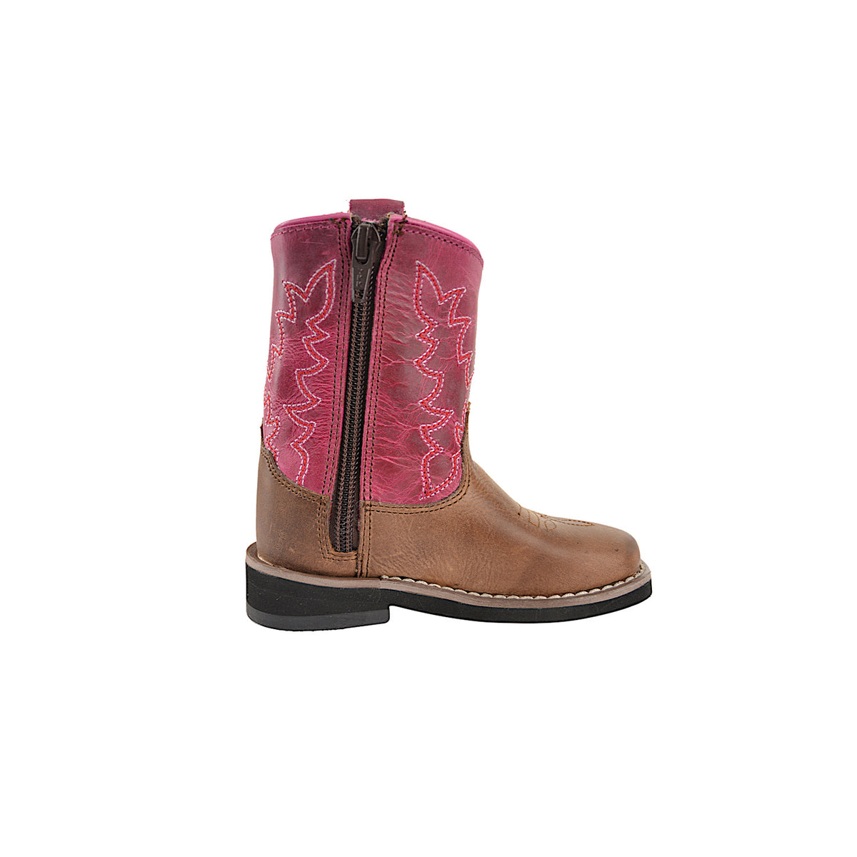Pure Western TODDLER Molly Boot - Oil Distressed Brown/Pink