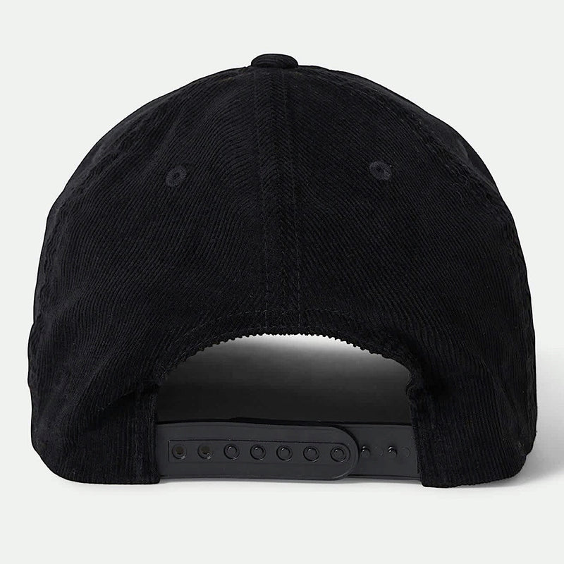 Brixton Inwood Corduroy Snapback Cap - Black