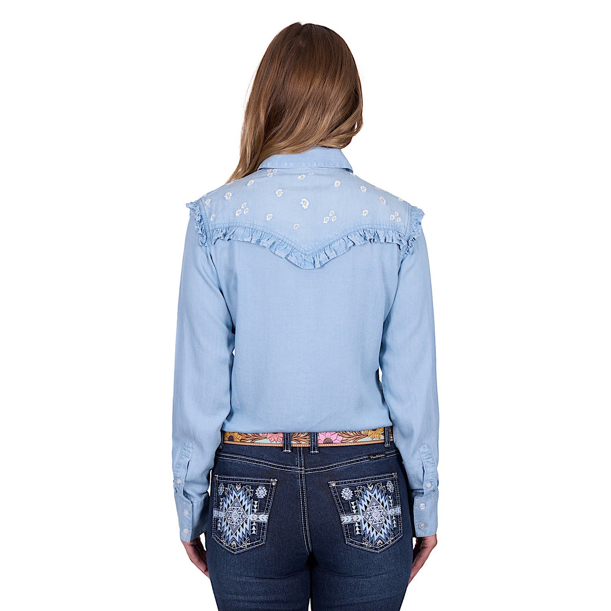 Pure Western Women’s Pheobe Shirt - Blue