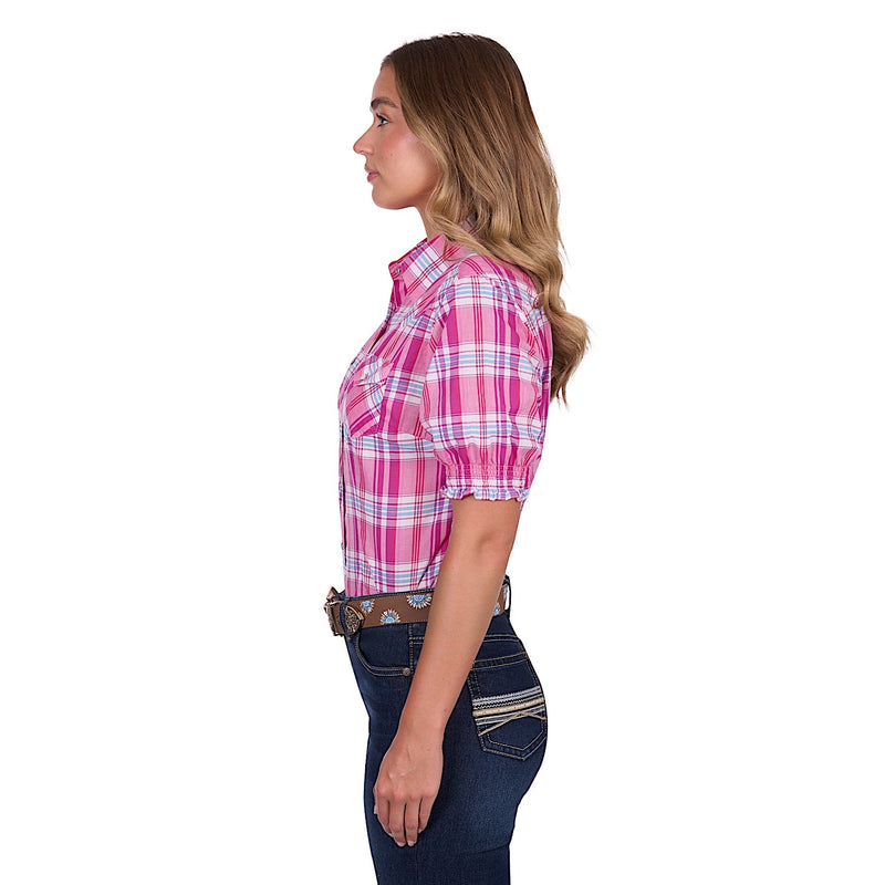 Pure Western Women’s Leni Short Sleeve Shirt - Pink