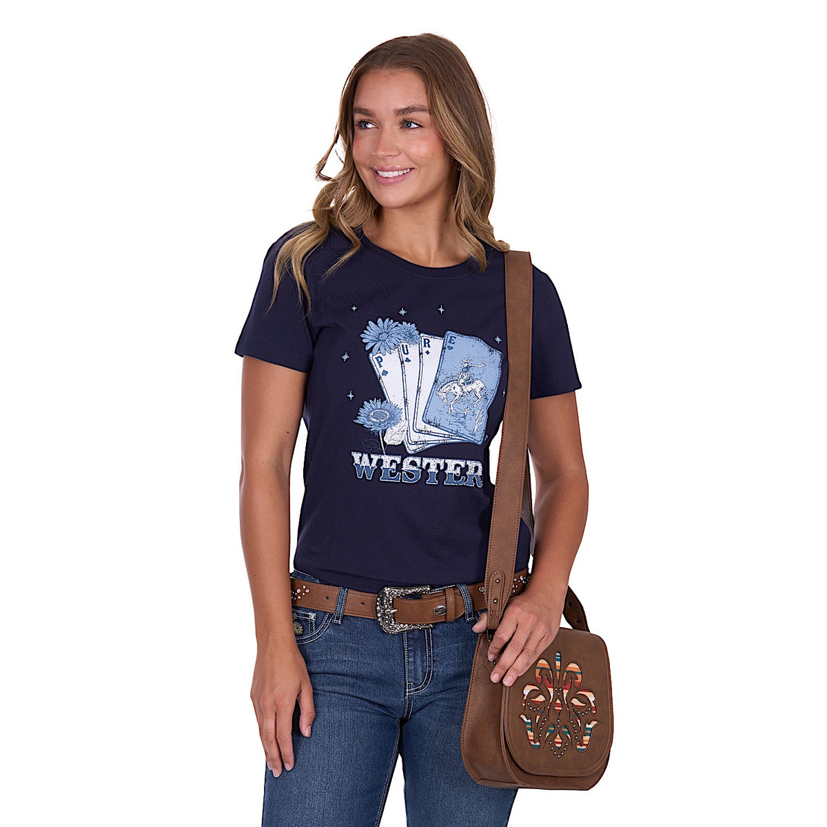 Pure Western Women’s Sherry Tee - Navy