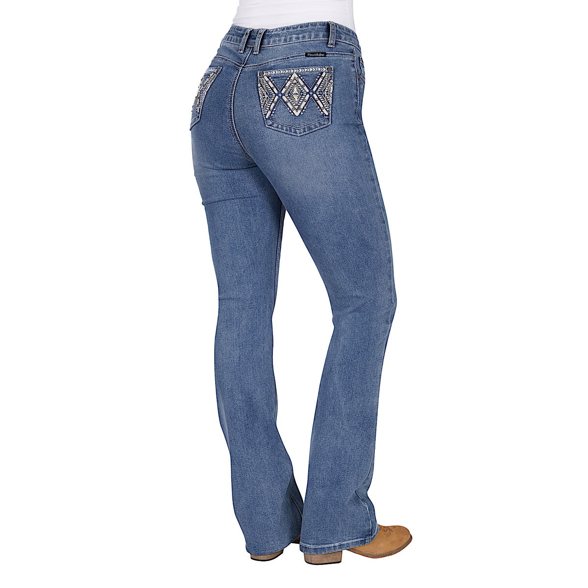 Pure Western Women’s Pam Hi Rise Boot Cut Jean 32L - Summer Sky