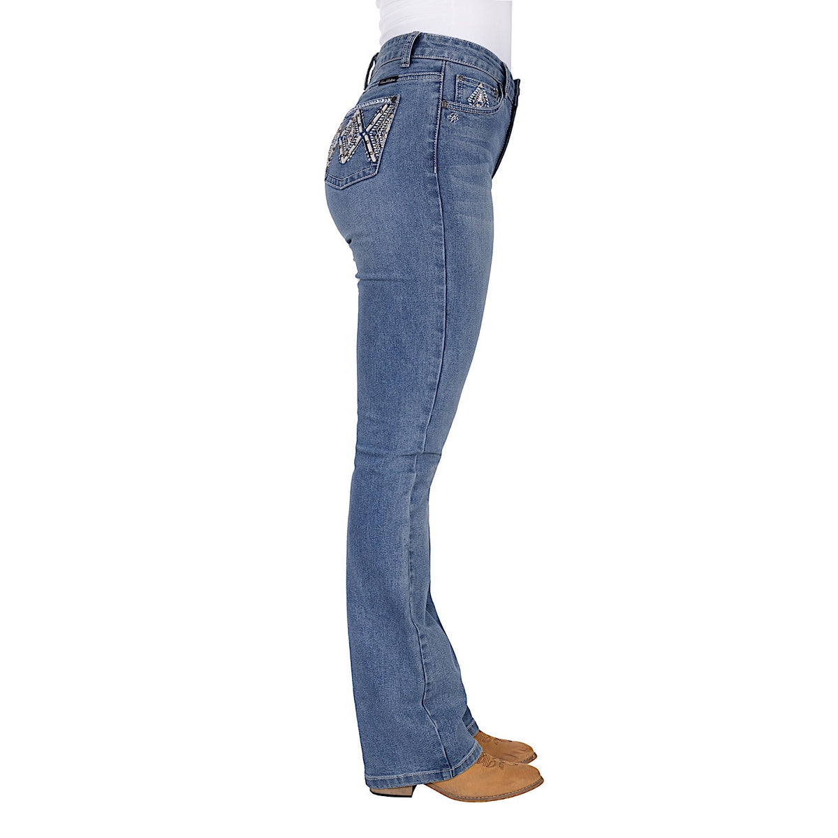 Pure Western Women’s Pam Hi Rise Boot Cut Jean 32L - Summer Sky