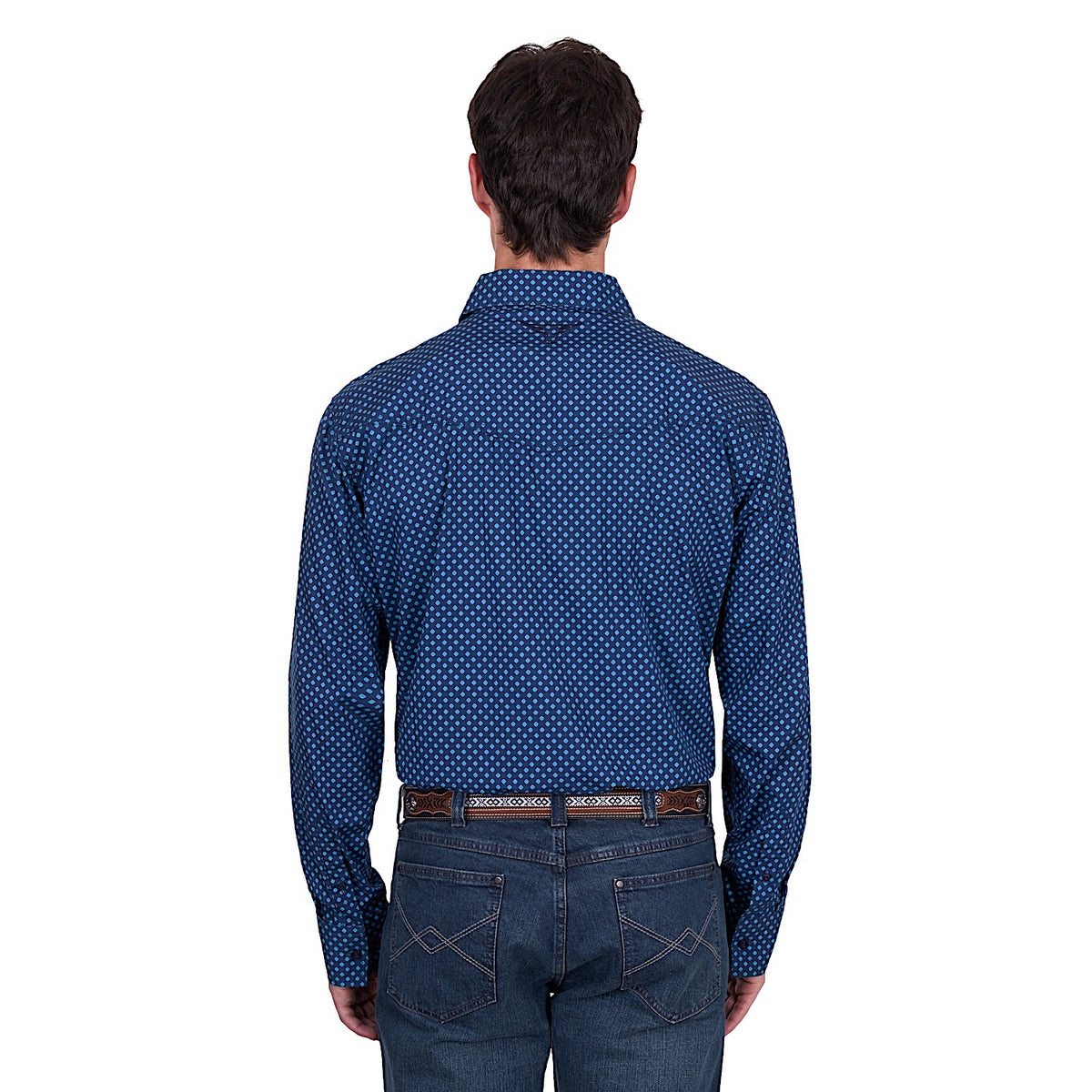 Pure Western Men’s Brandon Shirt - Navy/Blue