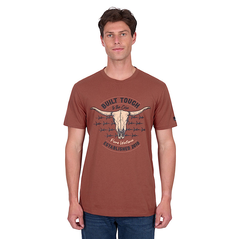Pure Western Men’s Frank Tee - Rust