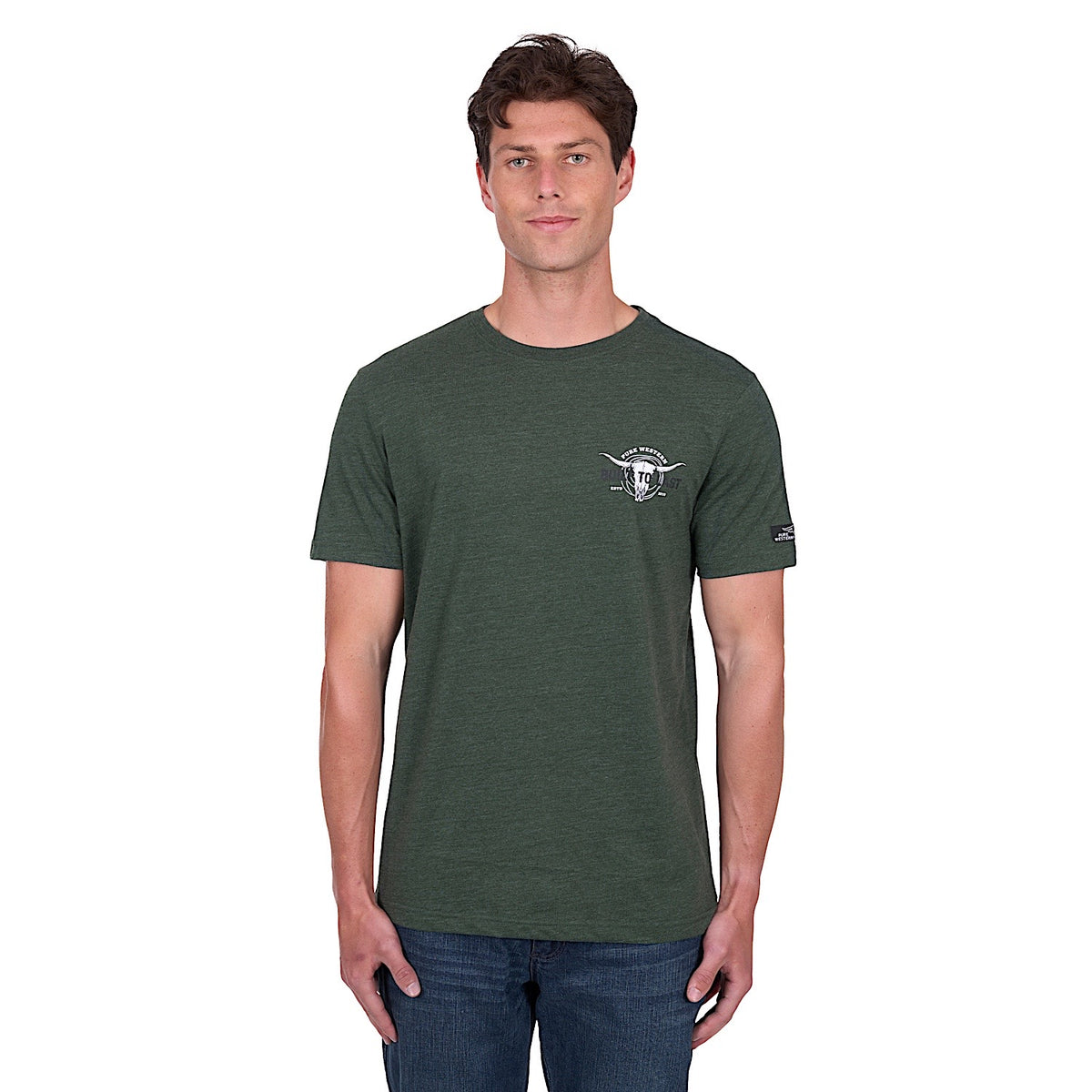 Pure Western Men’s Todd Tee - Green Marle