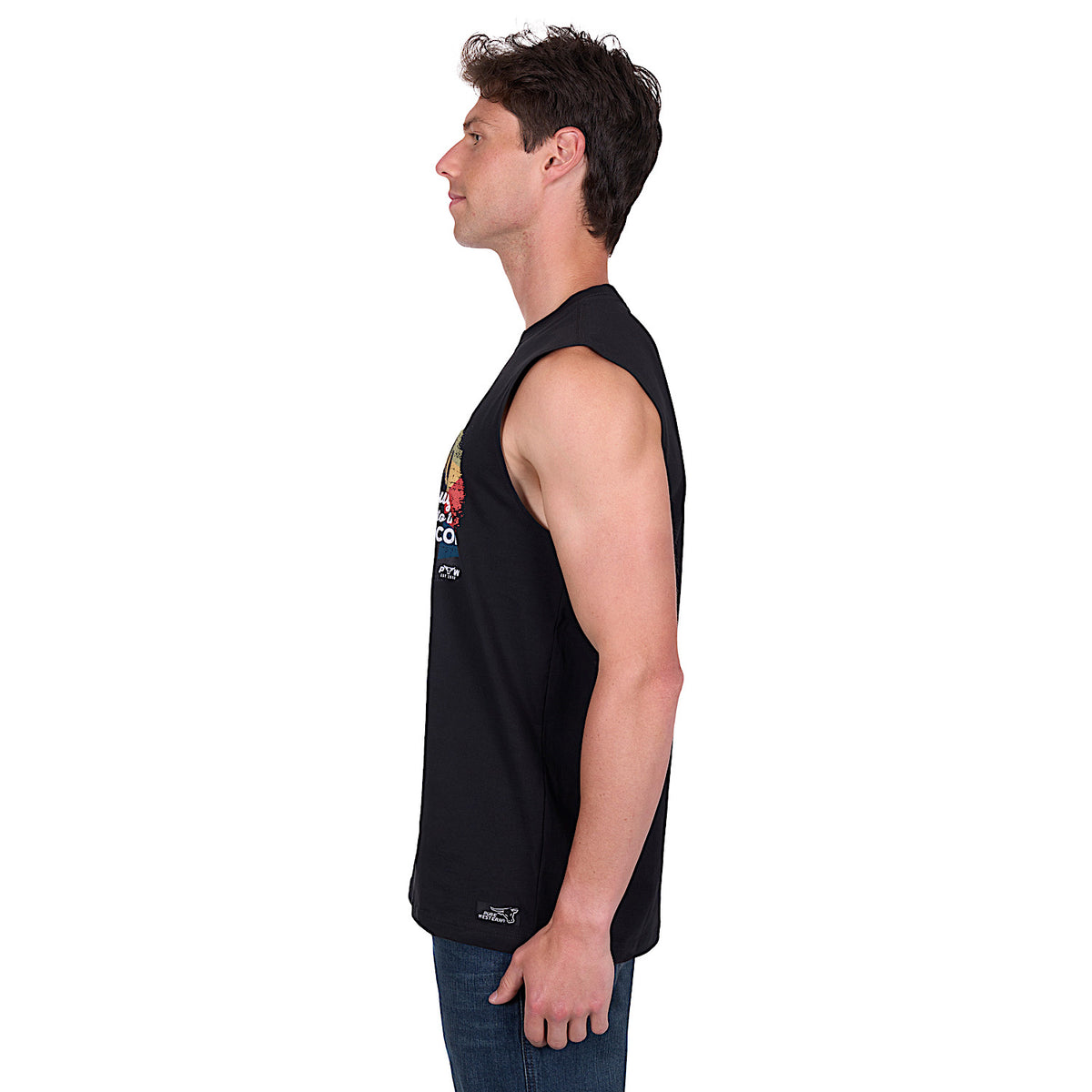 Pure Western Men’s Terry Muscle Tank - Black