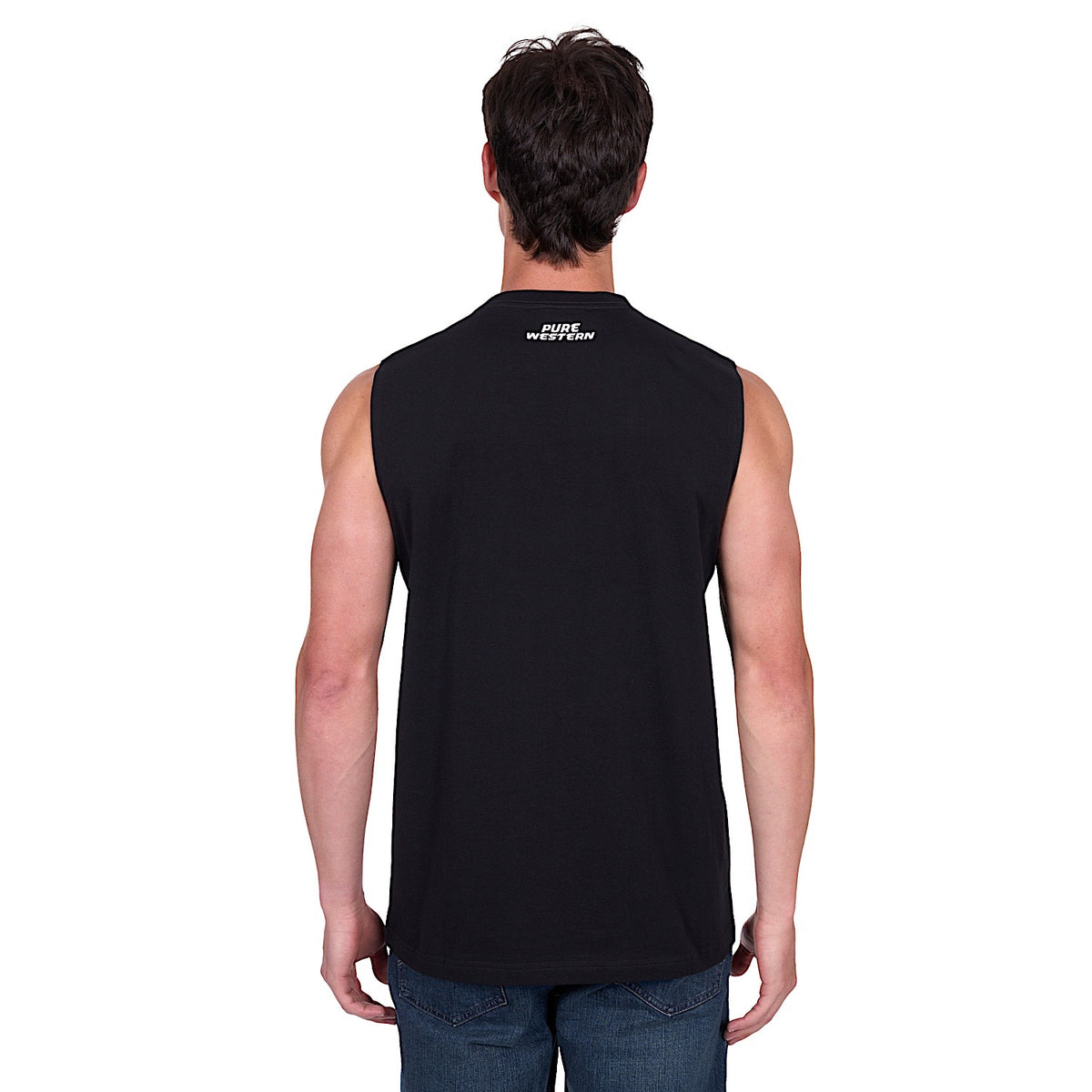 Pure Western Men’s Terry Muscle Tank - Black
