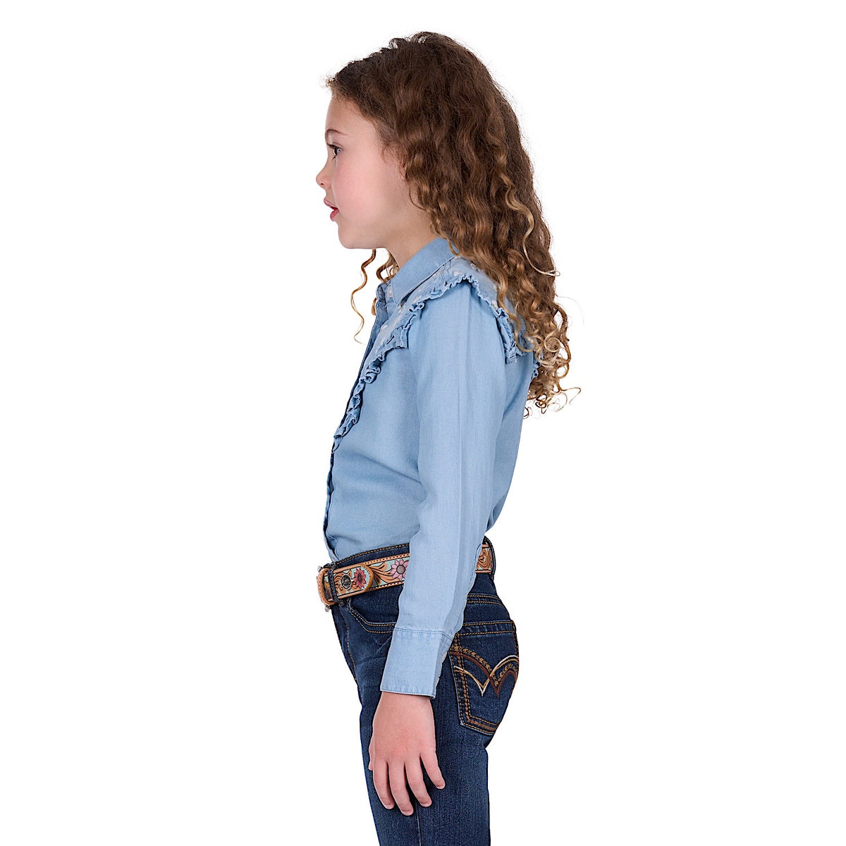 Pure Western Girl’s Pheobe Shirt - Blue