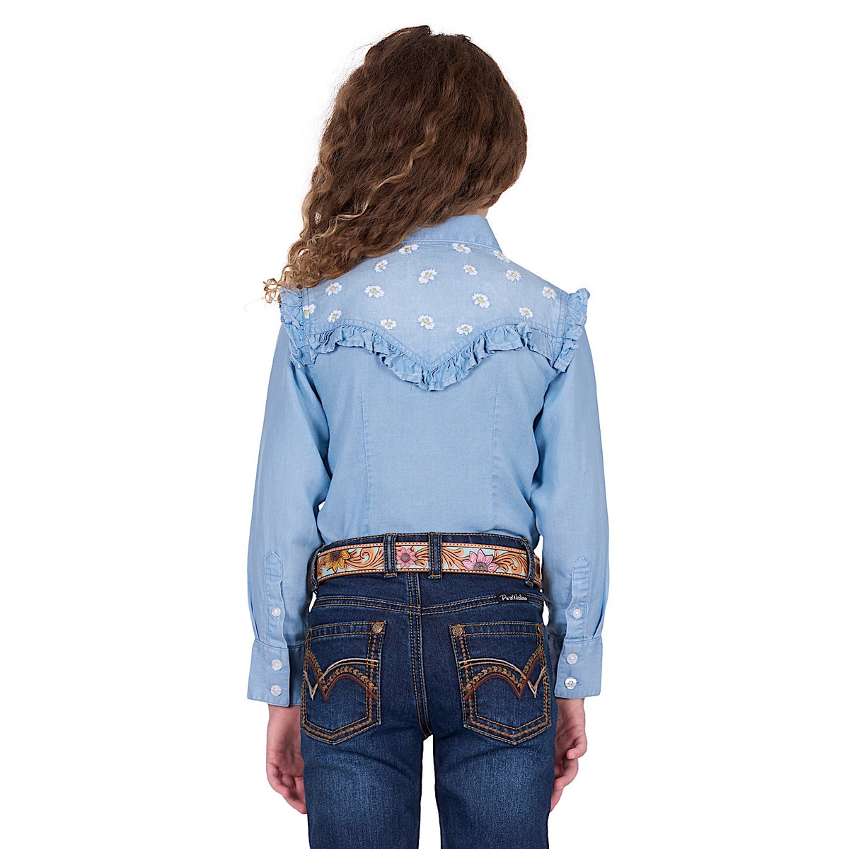 Pure Western Girl’s Pheobe Shirt - Blue