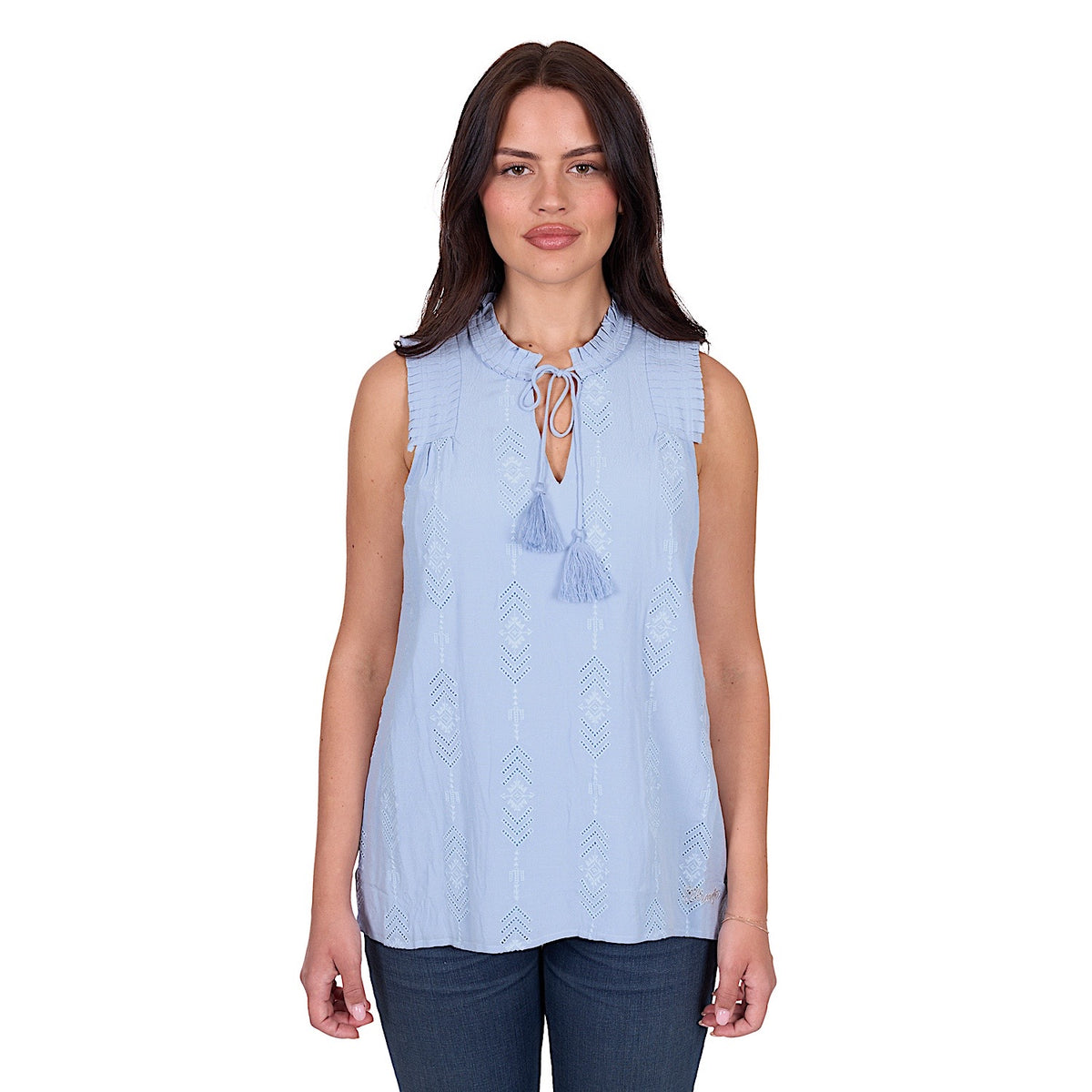 Wrangler Women’s Simone Blouse - Light Blue