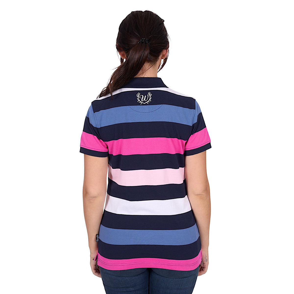 Wrangler Women’s Whitney Polo - Navy/Pink