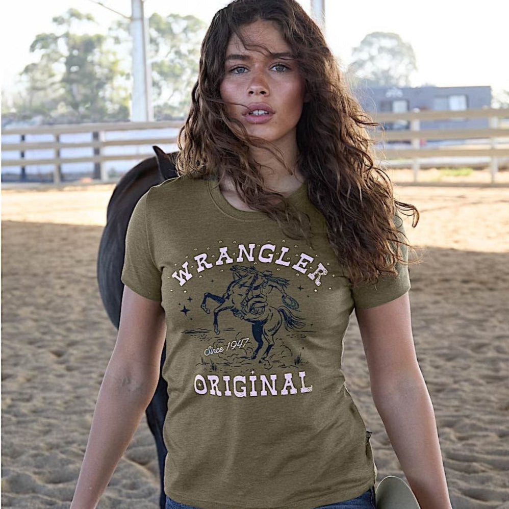 Wrangler Women’s Jenny Tee - Khaki Marle