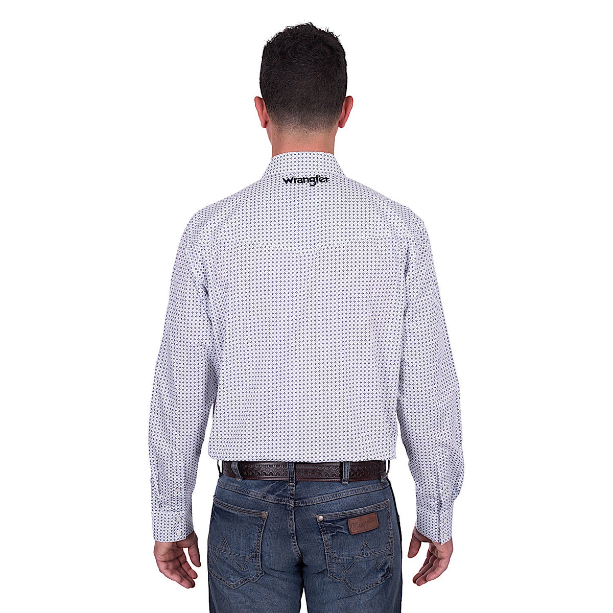 Wrangler Men’s Brent Logo Shirt - White/Navy