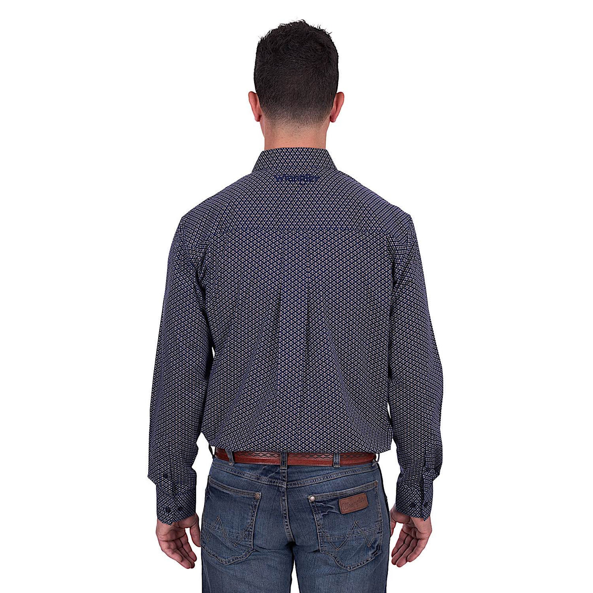 Wrangler Men’s Carl Shirt - Navy/Tan