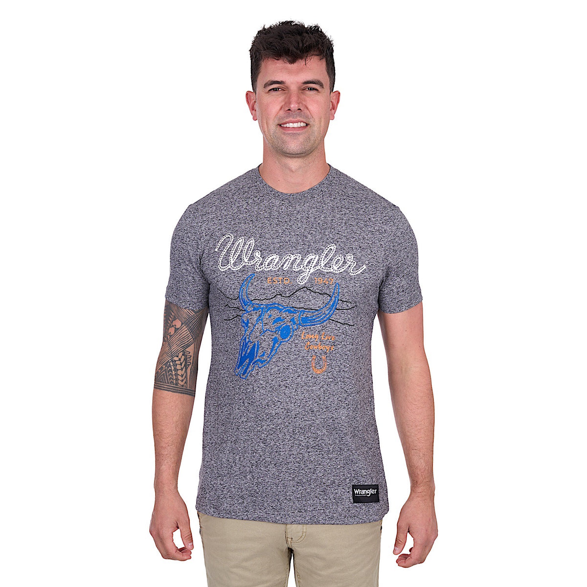Wrangler Men’s Darren Tee - Charcoal Marle