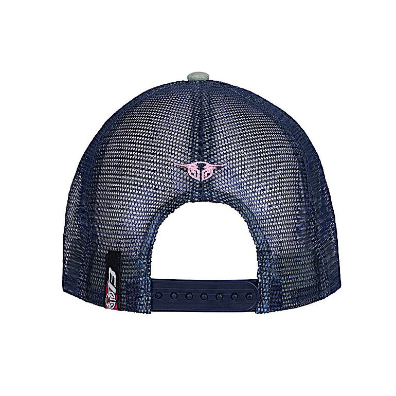 Bullzye Eleanor High Profile Trucker Cap - Moss/Pink