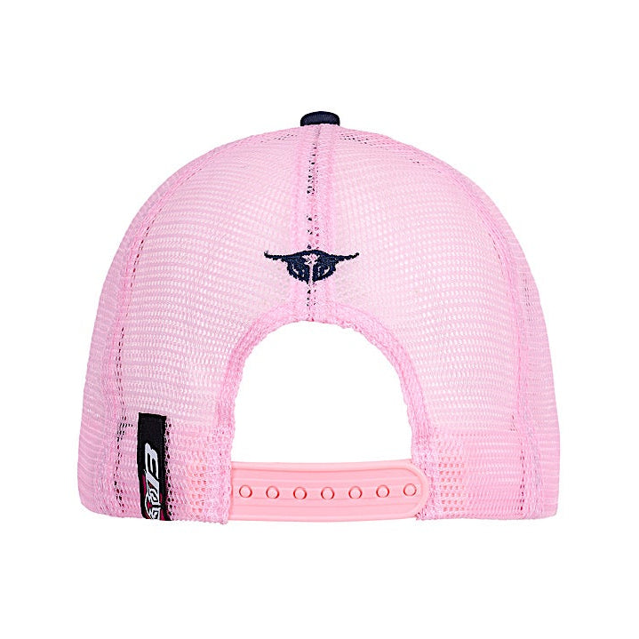 Bullzye Highway High Profile Trucker Cap - Navy/Pink