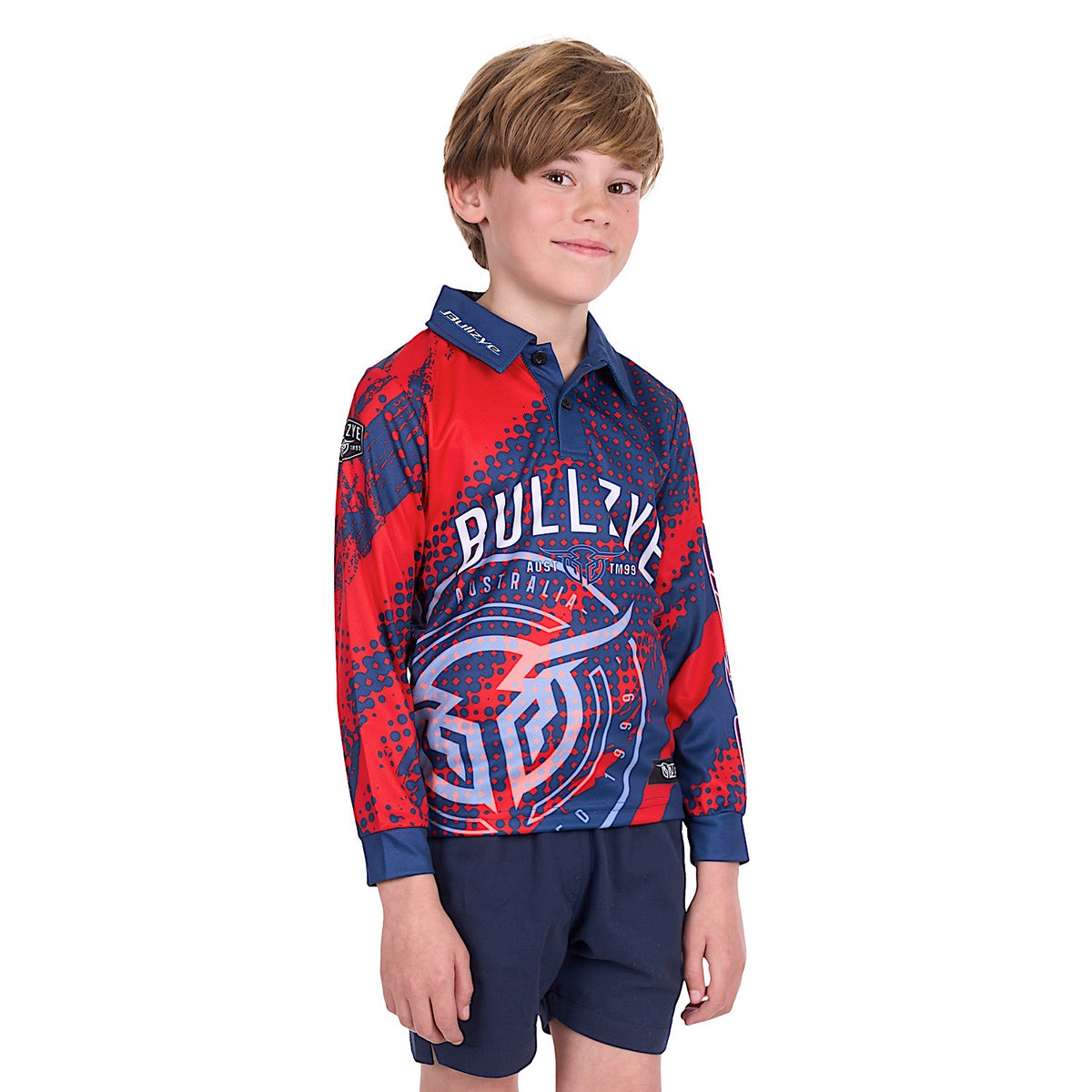 Bullzye Boy's Bullzye Long Sleeve Fishing Shirt - Multi