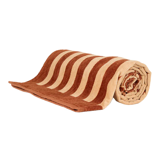 OceanicStripedCottonTowel-Tan