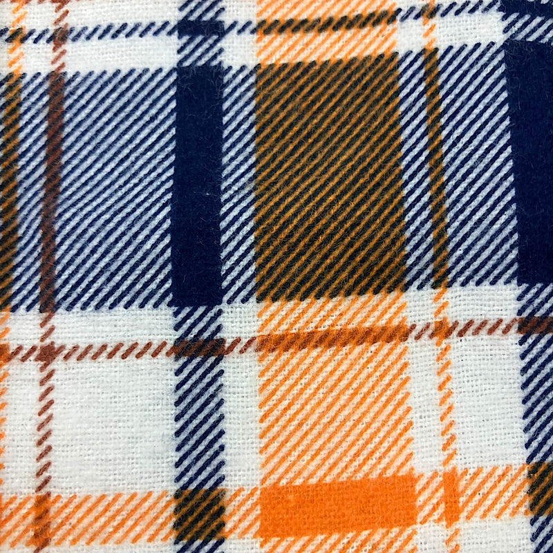 Pilbara Kid’s Open Front Flannelette Shirt - Navy / Yellow / White