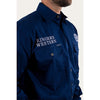 Ringers Western Hawkeye Men's Full Button Work Shirt - Navy/White