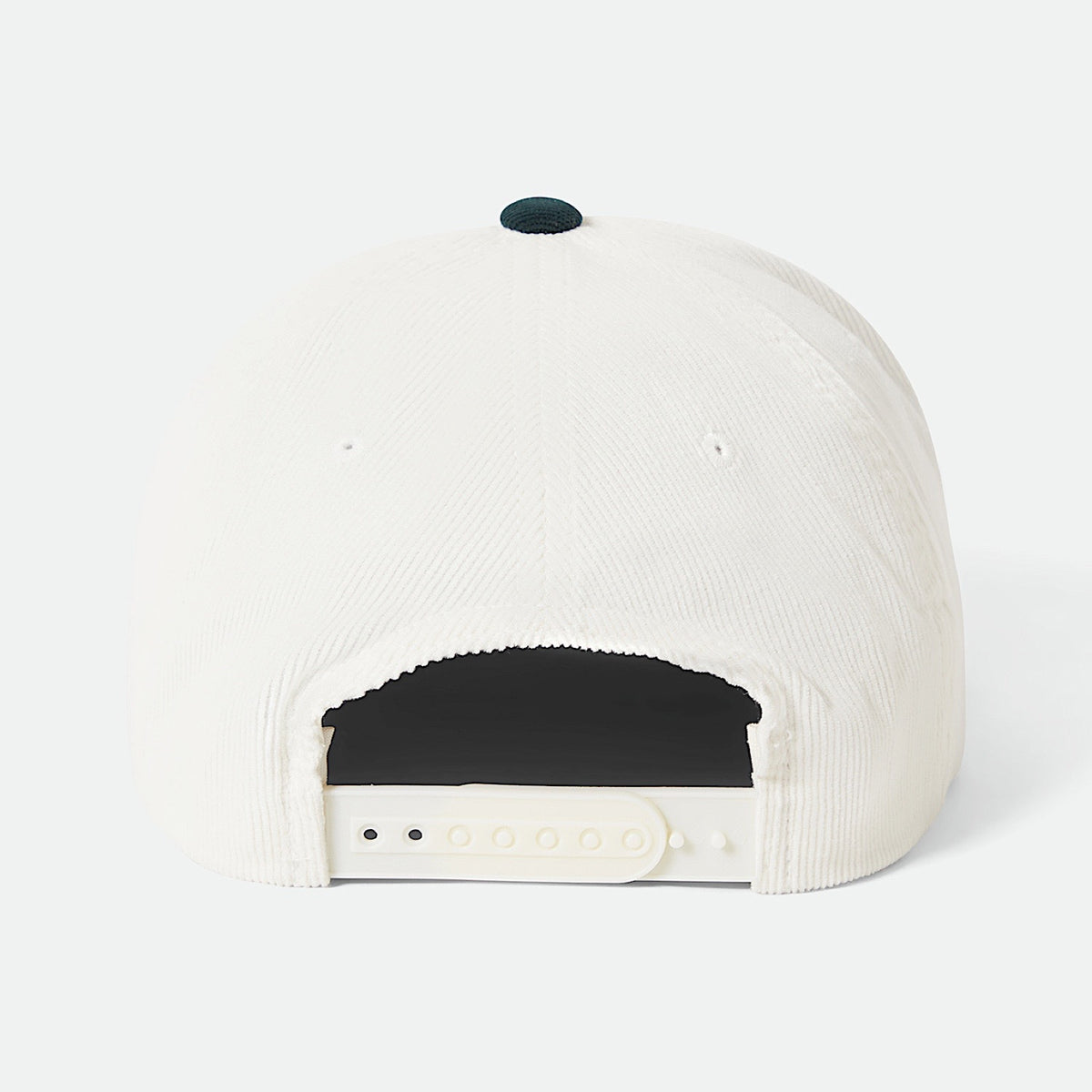 Brixton Corduroy Mid Profile Snapback Cap - Night Sage/Whitecap