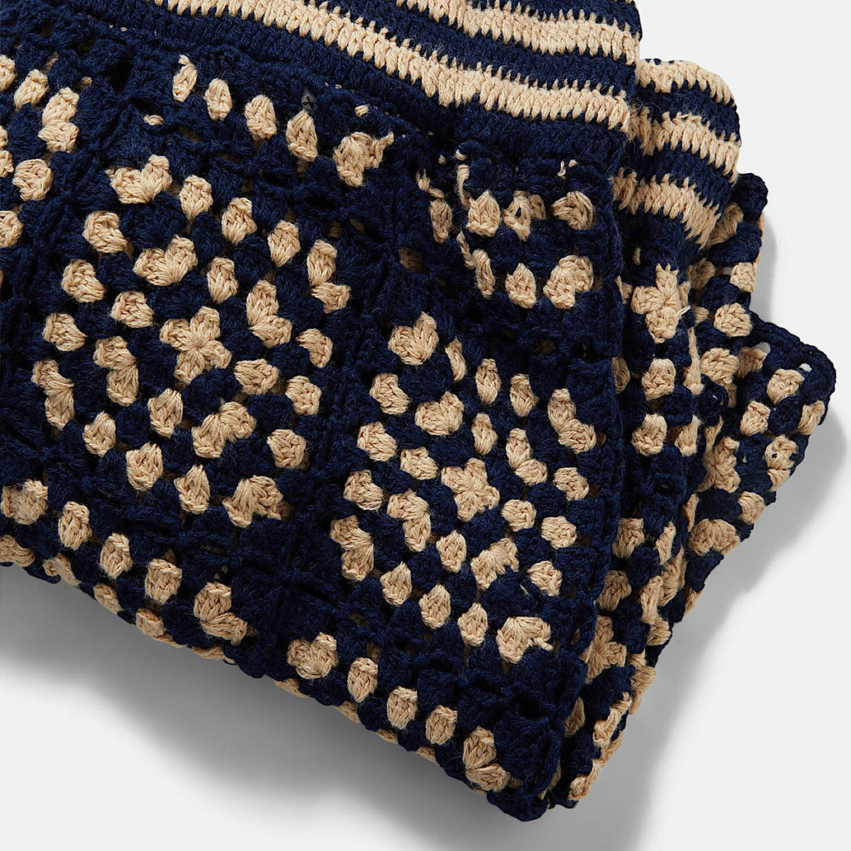 Brixton Women’s Crochet Short - Mood Indigo/Off White