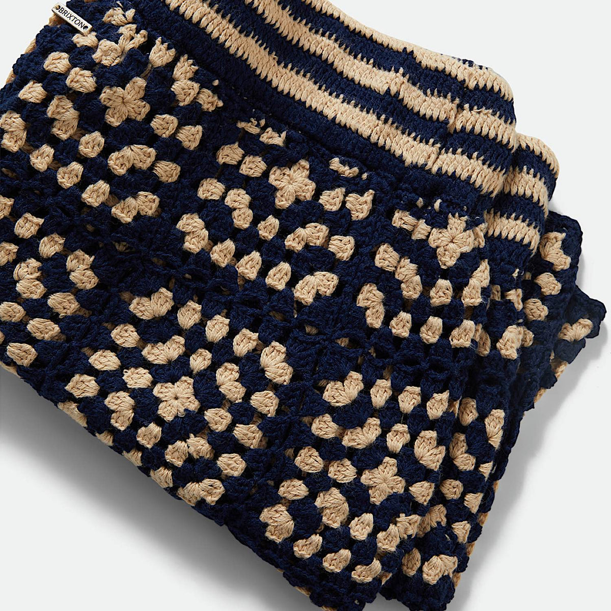 Brixton Women’s Crochet Short - Mood Indigo/Off White