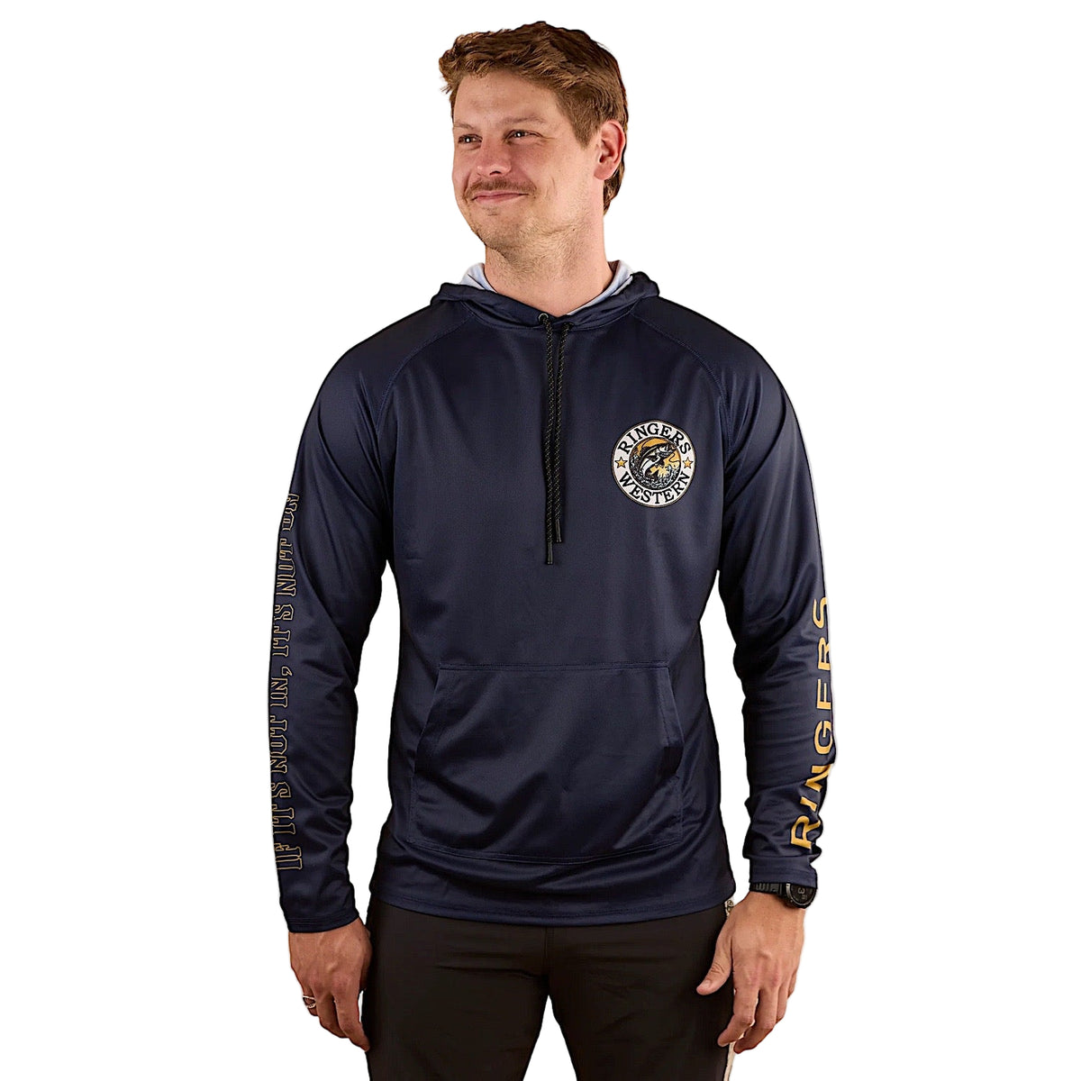 Ringers Western Unisex Big Catch Hooded Fishing Jersey - Navy