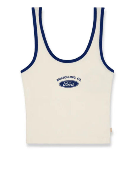 Brixton Women’s Ford Banner Ringer A-Tank - Wimbleton White