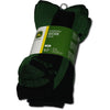 John Deere Black/Green Crew 4 Pack Work Socks (Cotton Blend)