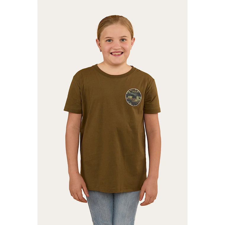Ringers Western Kids Signature Bull Classic Fit T-Shirt - Military Green / Camo