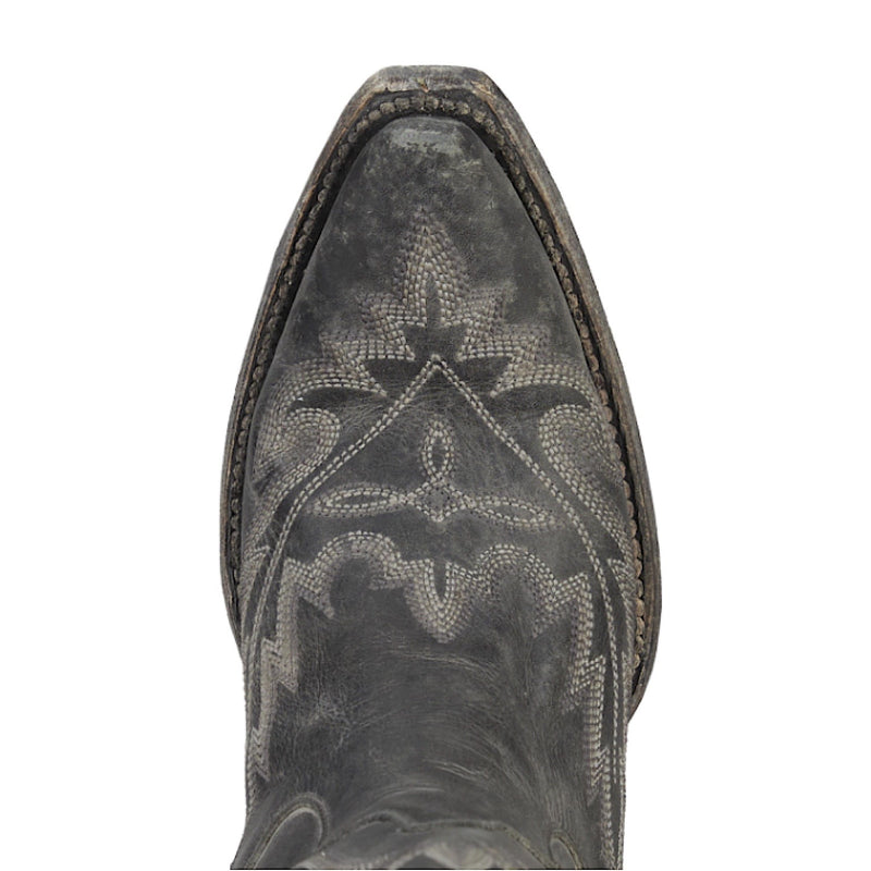 Lane Boots Lexington Over The Knee Corset - Distressed Jet Black