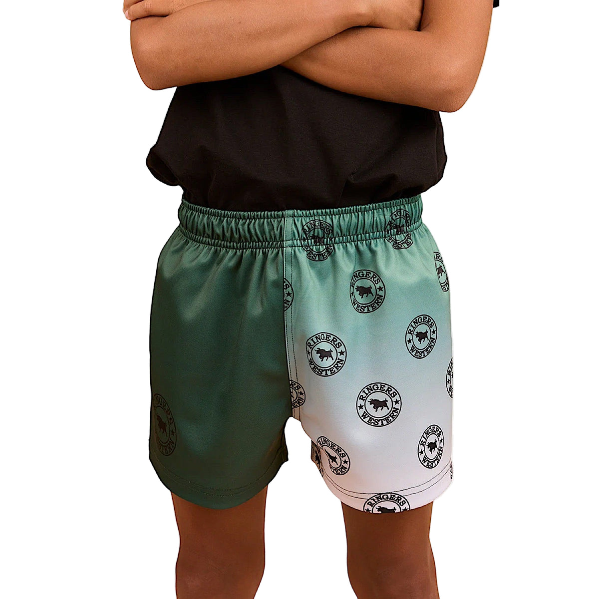 Ringers Western Kid’s Signature Bull Footy Short - Pine