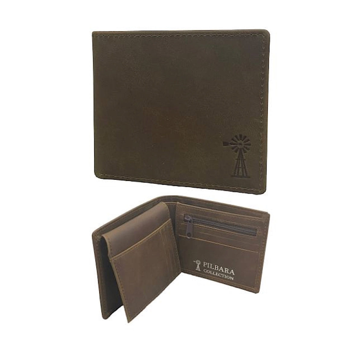 Pilbara Leather Wallet - Brown