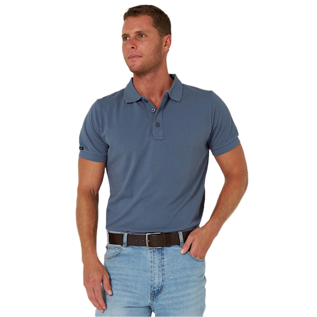 Pilbara Mens Classic Polo - Blue Steel