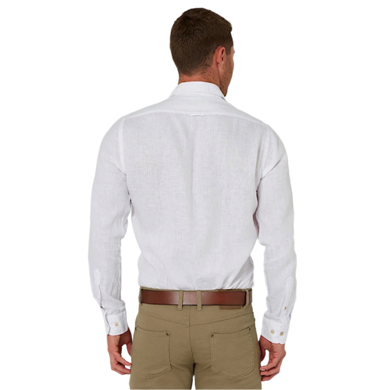 Pilbara Men’s Linen L/S Shirt - White