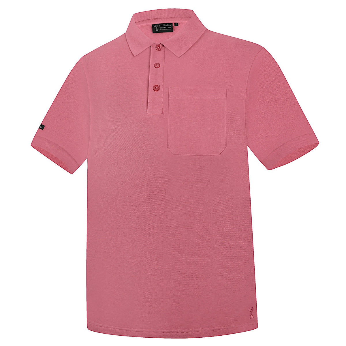 Pilbara Mens Classic Pocket Polo - Cardinal