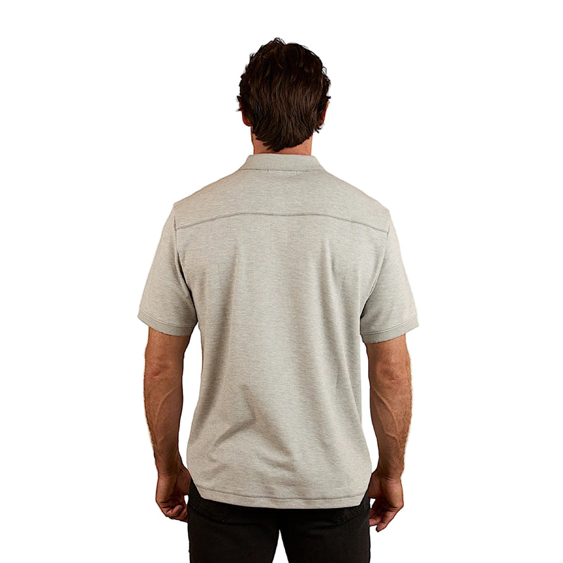 Ringers Western Men's Tech Polo - Grey Marle