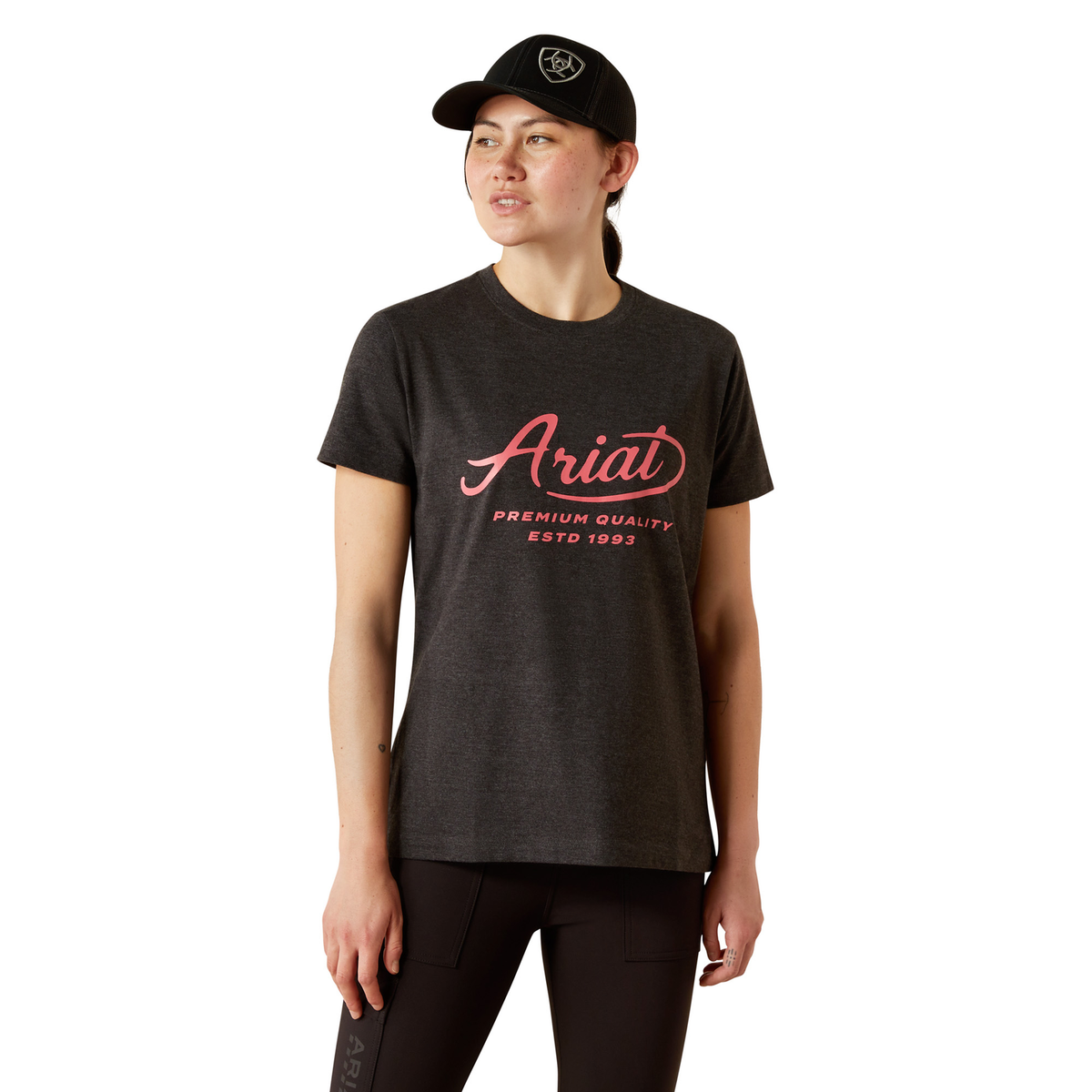 Ariat Women’s Rebar Cotton Strong Worldwide T Shirt - Charcoal Heather