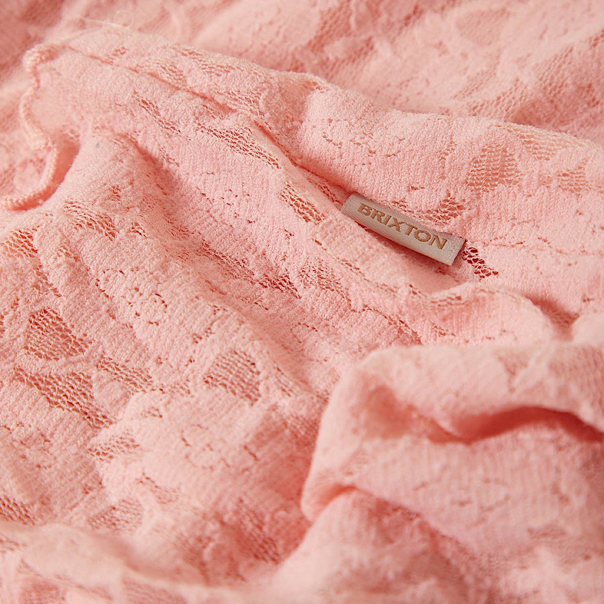 Brixton Women’s Sheer Slim Lace Tee - Mellow Rose