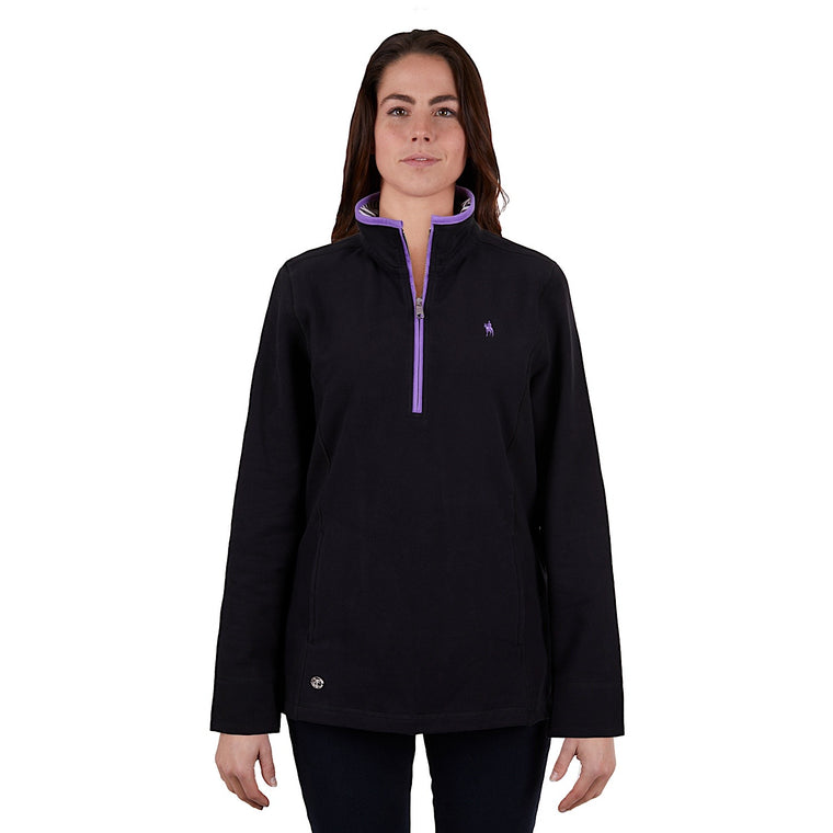 Thomas Cook Womens Charlie Classic 1/4 Zip Neck Rugby Black