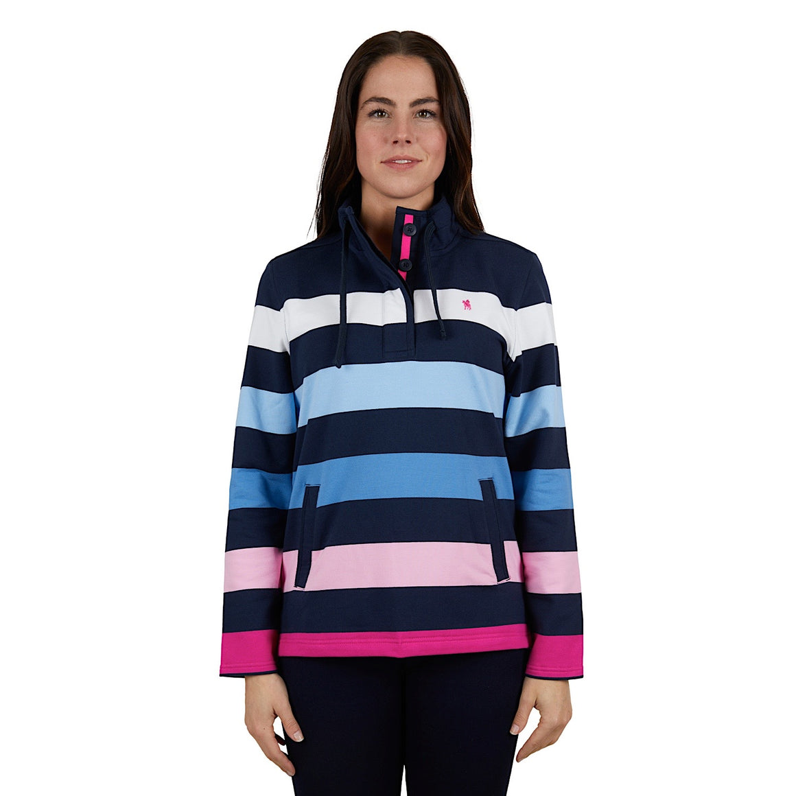 Thomas Cook Womens Orla Stripe Rugby Navy/Multi