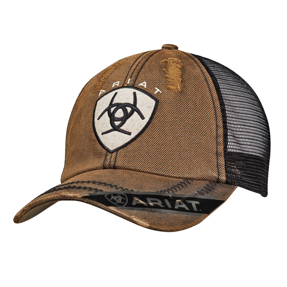 Ariat B Fit Cap - Brown Oilskin / Black - Ariat Mens Caps