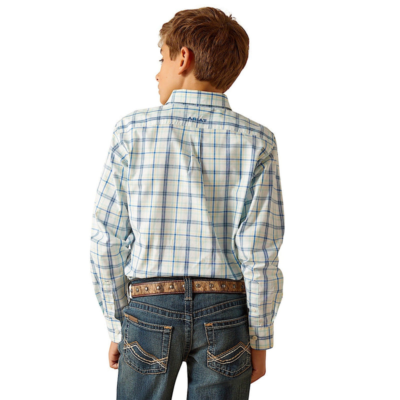 Ariat Boy’s Pro Phelix Shirt Aqua
